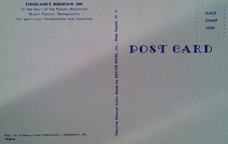 Stricklands Mountain Inn and Cottages - Vintage Postcard (newer photo)